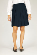 Load image into Gallery viewer, Senior Navy Stitch Down Pleat Skirt