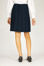 Load image into Gallery viewer, Senior Navy Stitch Down Pleat Skirt