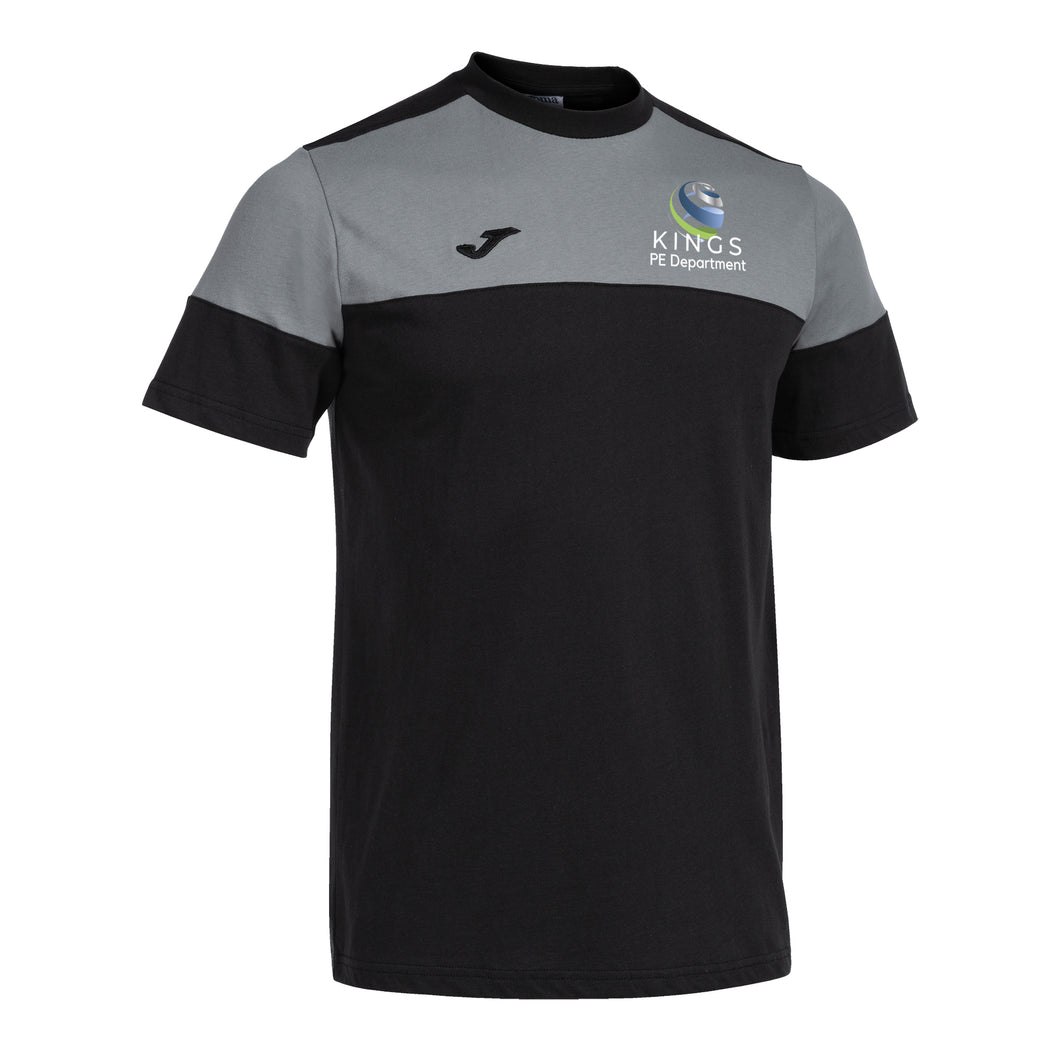 Kings PE Staff Crew V T-Shirt Black/Grey