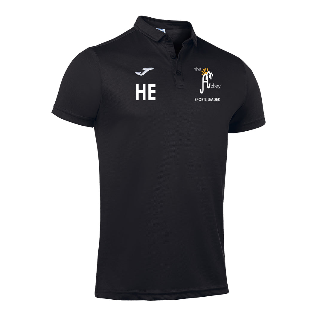 Abbey Sports Leader Polo with custom initials