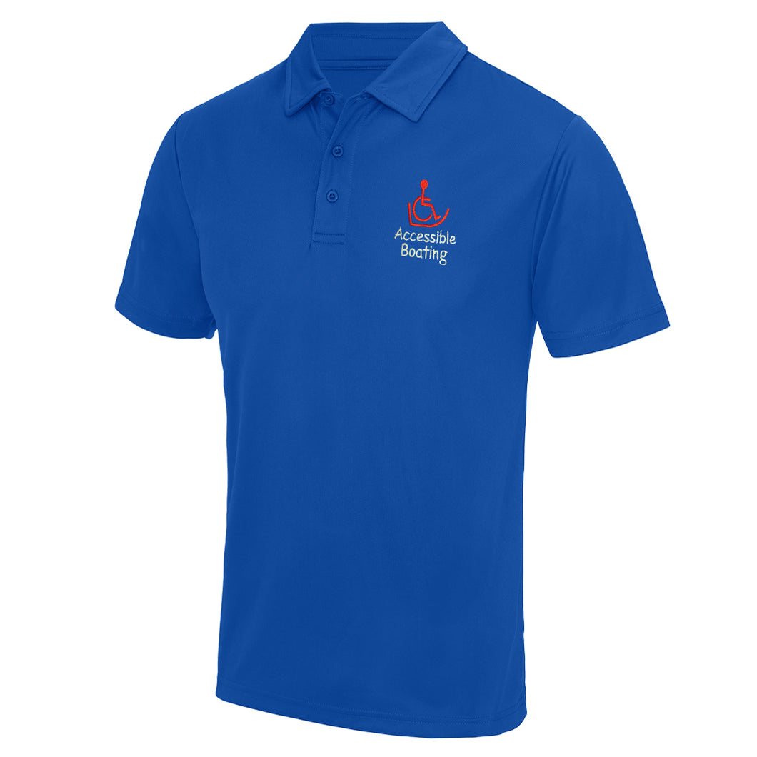 Accessible Boating Polo Shirt by AWD - with custom name under logo