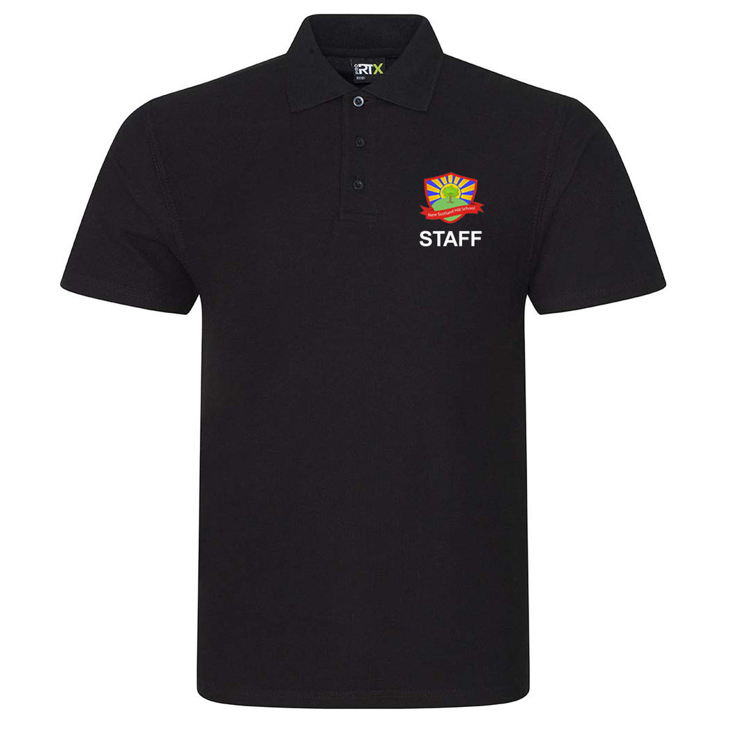 New Scotland Hill Staff Polo Shirt Black