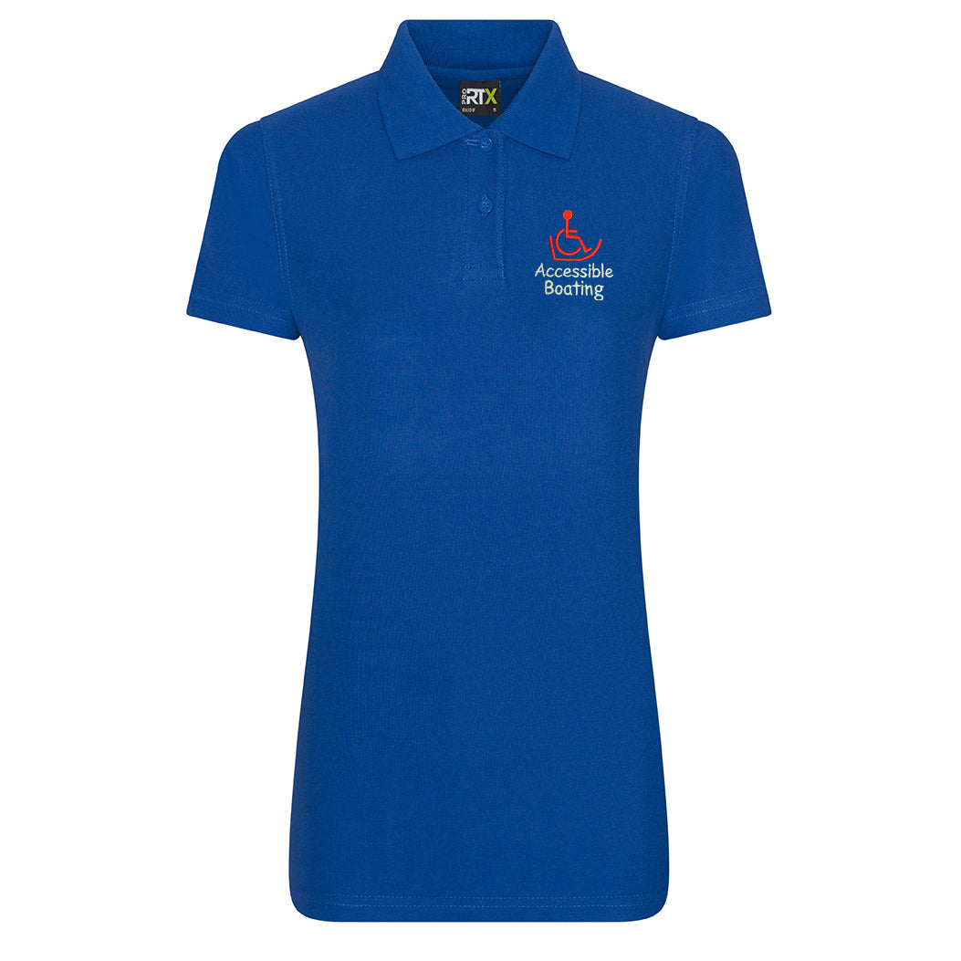 Accessible Boating Ladies Polo by Pro RTX - with custom name under logo