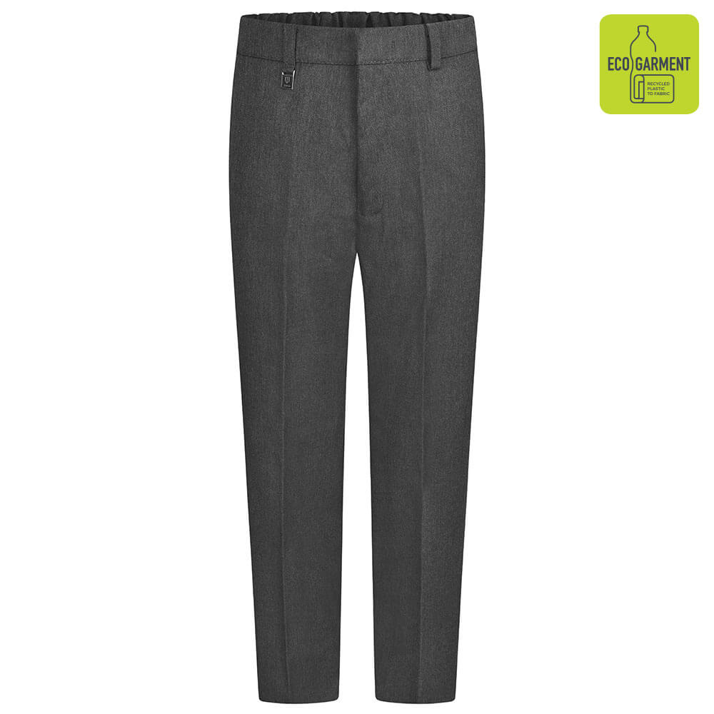 Boys Grey Trousers with Waist Adjuster by Zeco