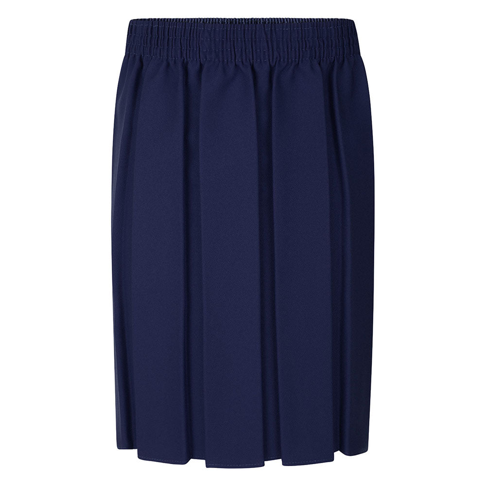 Navy Box Pleat Skirt