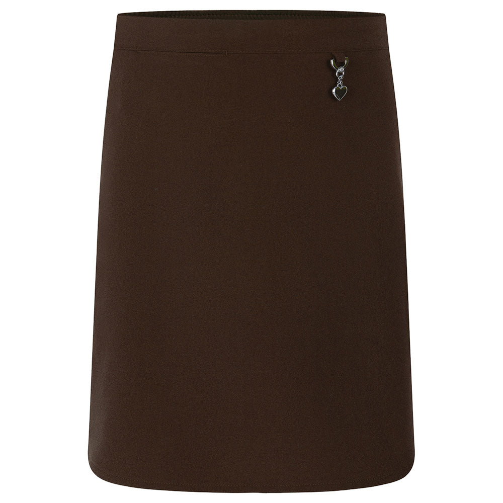 Brown Lycra Skirt with Heart Detail