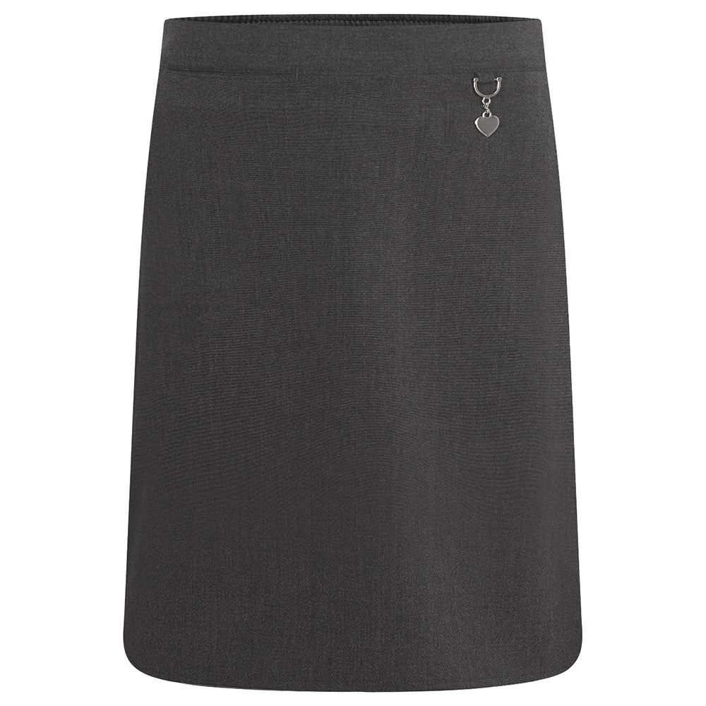 Grey Lycra Skirt with Heart Detail