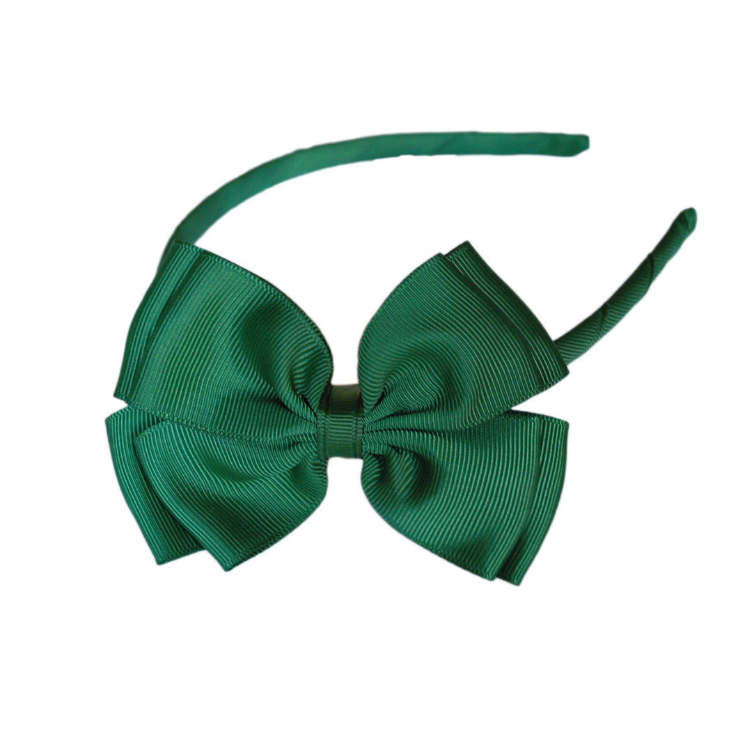 Opal Bow Headband Green