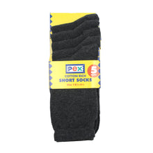 Load image into Gallery viewer, Pex Award 5 Pair Pack of Charcoal Grey Ankle Socks
