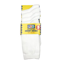 Load image into Gallery viewer, Pex Award 5 Pair Pack of White Ankle Socks
