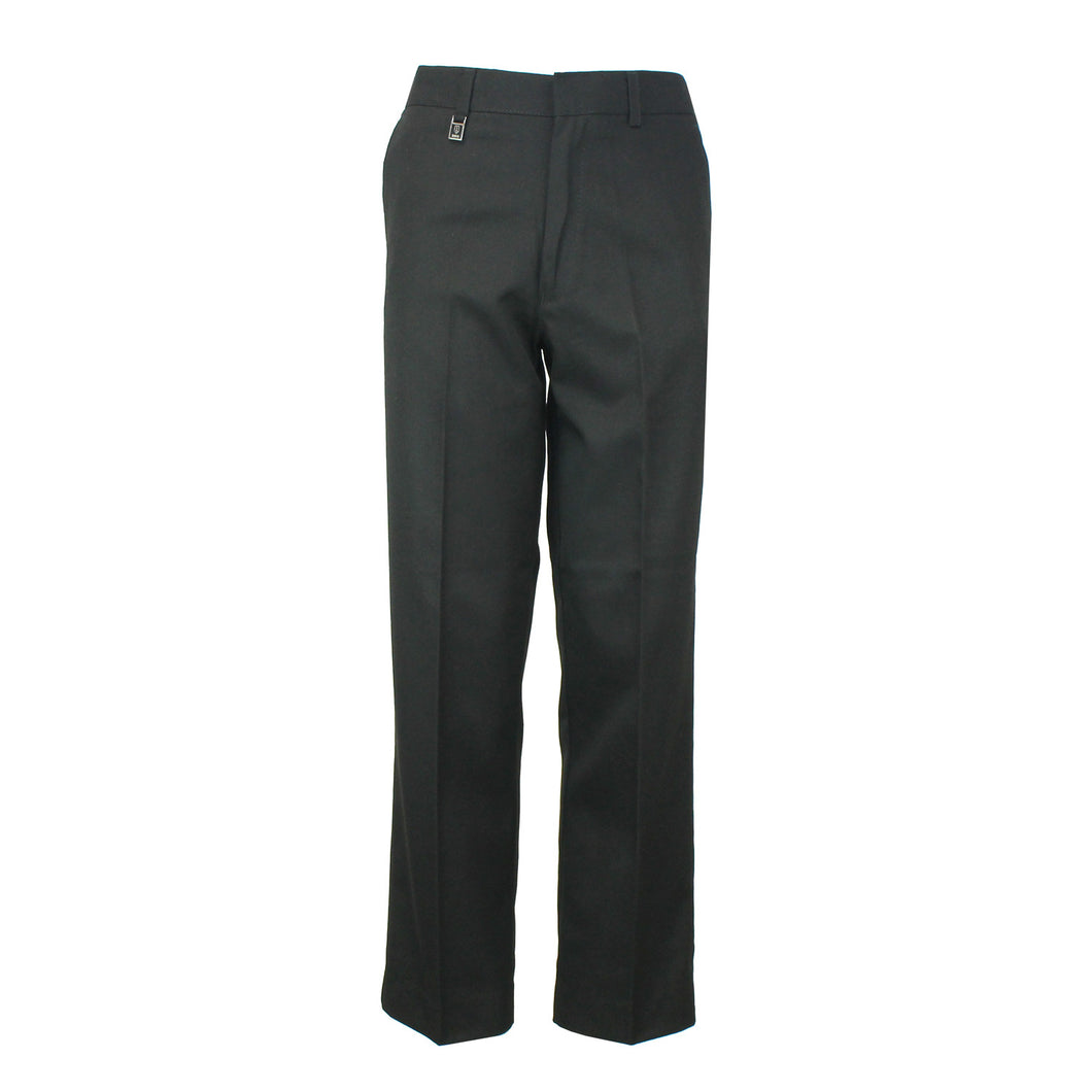 Boys Black Trousers with Waist Adjuster by Zeco