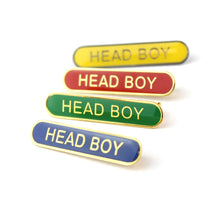 Load image into Gallery viewer, School Head Boy Bar Pin Badge
