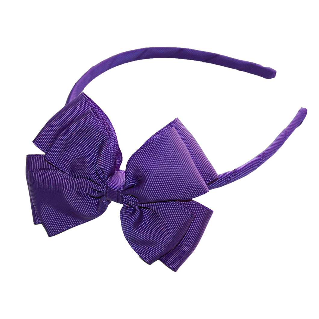 Opal Bow Headband Purple