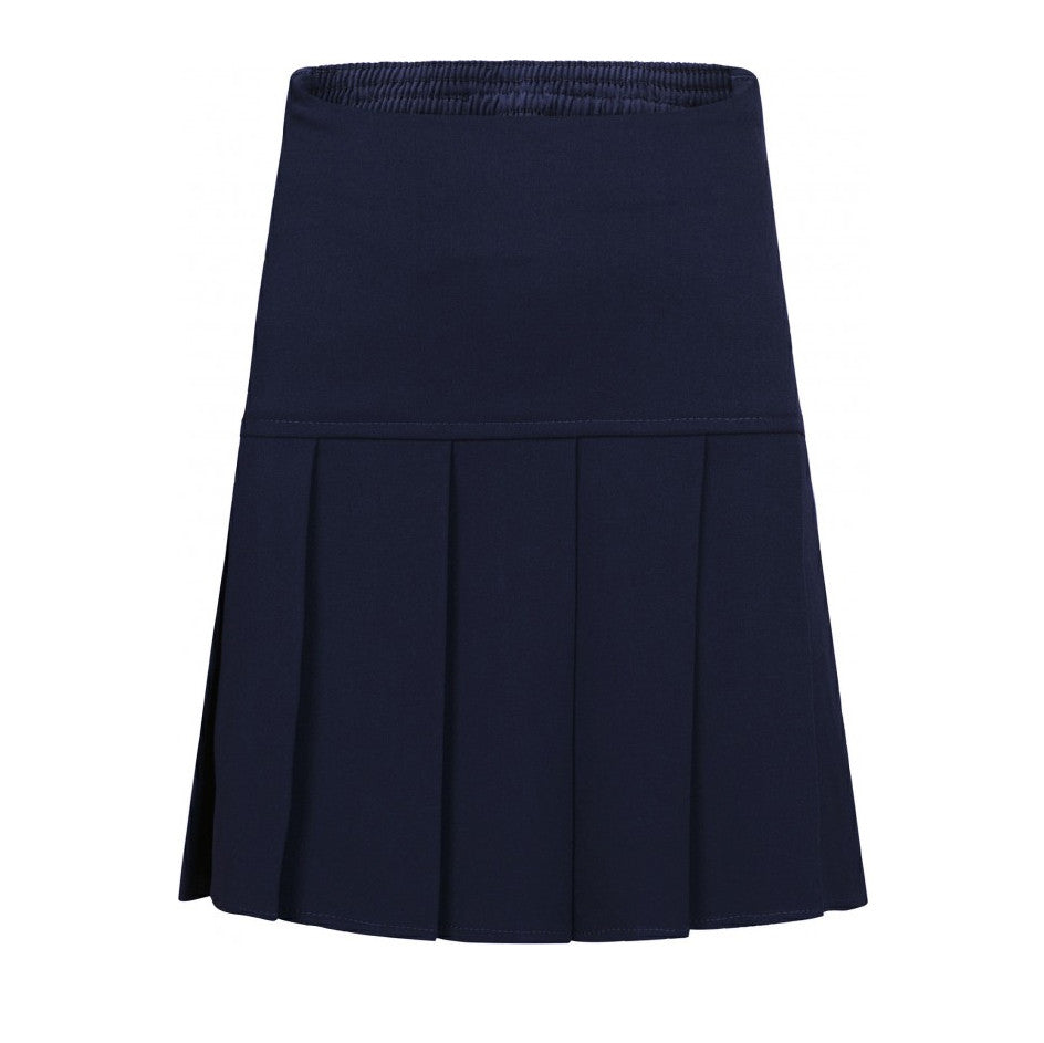 Navy Fan Pleat Skirt