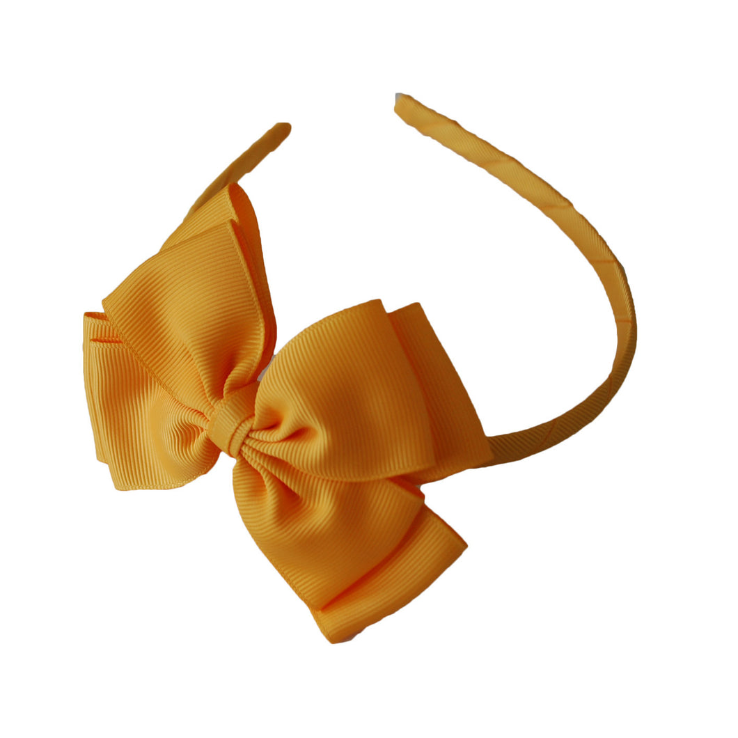 Opal Bow Headband Yellow