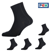 Load image into Gallery viewer, Pex Award 5 Pair Pack of Black Ankle Socks
