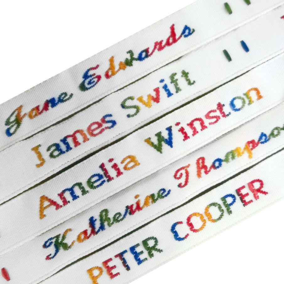 Woven Rainbow Name Tapes